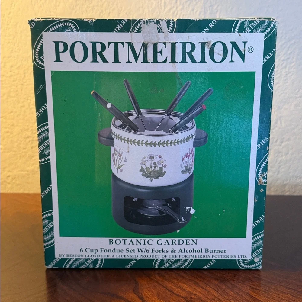 Portmeirion Botanic Garden Fondue Set Complete with Box - Picture 8 of 9